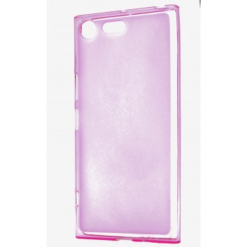 Силиконовый матовый полупрозрачный чехол для Sony Xperia XZ Premium Розовый