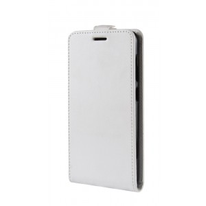 Глянцевый водоотталкивающий чехол вертикальная книжка на силиконовой основе с отсеком для карт на магнитной защелке для ASUS ZenFone 5 Lite Белый