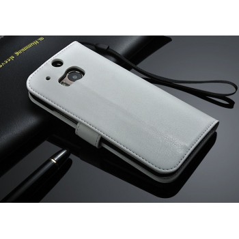 Чехол портмоне-подставка для HTC One (M8) серия Business Белый
