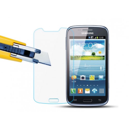 Ультратонкое износоустойчивое сколостойкое олеофобное защитное стекло-пленка для Samsung Galaxy Core