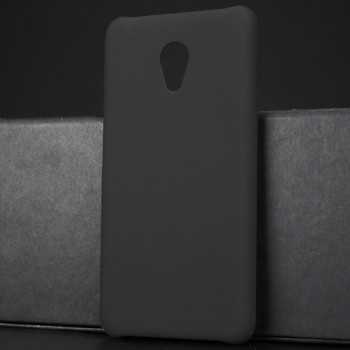 Пластиковый непрозрачный матовый чехол для Meizu M5 Черный