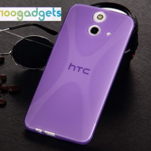 Силиконовый X чехол для HTC One E8 Фиолетовый