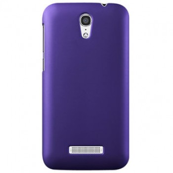 Пластиковый матовый металлик чехол для Alcatel One Touch Pop S7 Фиолетовый