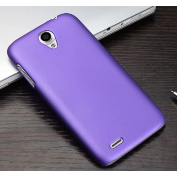 Пластиковый матовый чехол для Lenovo A859 Ideaphone Фиолетовый