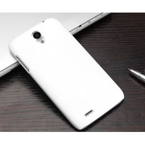 Пластиковый матовый чехол для Lenovo A859 Ideaphone Белый