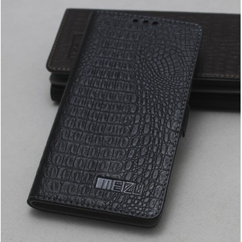 Кожаный чехол портмоне (нат. кожа под крокодила) для Meizu MX4 Pro