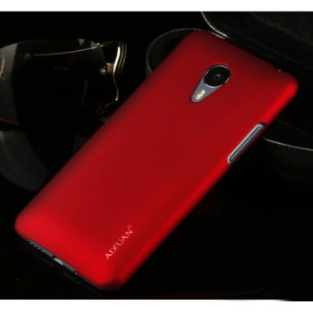 Пластиковый матовый металлик чехол для Meizu MX4 Pro Красный