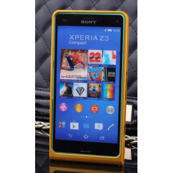 Металлический бампер для Sony Xperia Z3 Compact Желтый