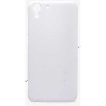 Пластиковый матовый нескользящий премиум чехол для HTC Desire Eye Белый