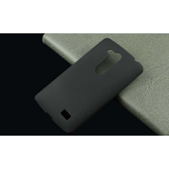 Пластиковый матовый непрозрачный чехол для LG L Fino Черный