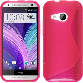 Силиконовый S чехол для HTC One mini 2 Розовый