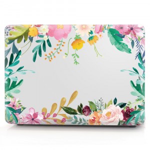 Поликарбонатный составной транспарентный чехол накладка дизайн Цветы для MacBook Pro 16