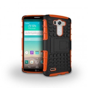 Силиконовый чехол экстрим защита для LG G3 (Dual-LTE) Оранжевый