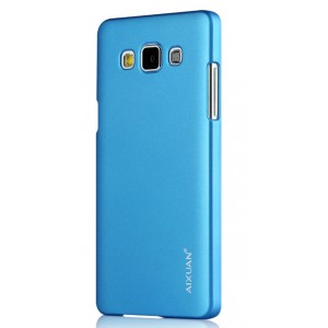 Пластиковый матовый чехол для Samsung Galaxy A7 Голубой