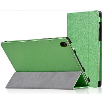 Чехол сегментарный подставка текстурный с рамочной защитой серия Full Cover для Lenovo Tab S8 Зеленый