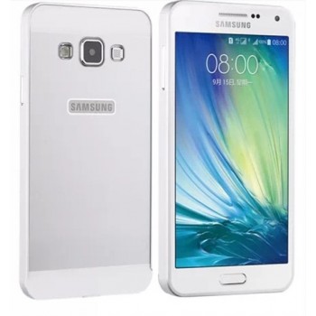 Двухкомпонентный чехол с металлическим бампером и поликарбонатной накладкой для Samsung Galaxy A7 Белый