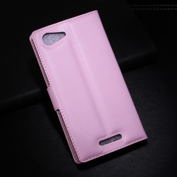 Чехол портмоне подставка на силиконовой основе с магнитной защелкой для Sony Xperia E3 Розовый