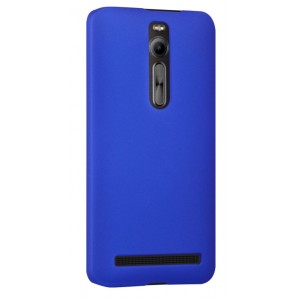 Пластиковый матовый непрозрачный чехол для Asus Zenfone 2 Синий