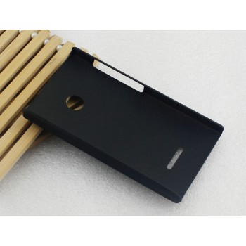 Пластиковый матовый непрозрачный чехол для Microsoft Lumia 532 Черный