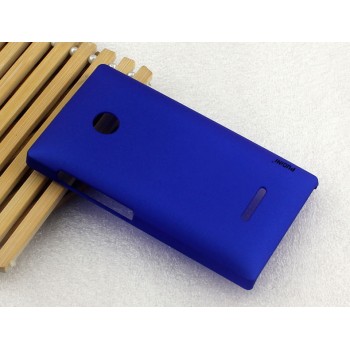 Пластиковый матовый непрозрачный чехол для Microsoft Lumia 532 Синий