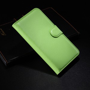 Чехол портмоне подставка с защелкой для Alcatel One Touch Idol 2 Зеленый