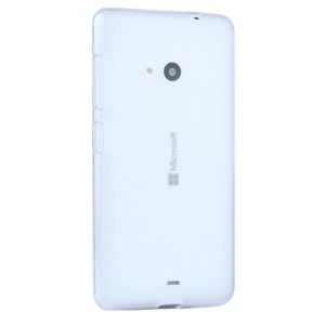 Силиконовый матовый полупрозрачный чехол для Microsoft Lumia 535 Белый