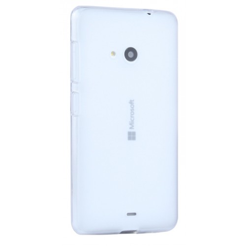Силиконовый матовый полупрозрачный чехол для Microsoft Lumia 535, цвет Белый