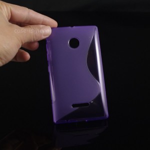 Силиконовый S чехол для Microsoft Lumia 435 Фиолетовый