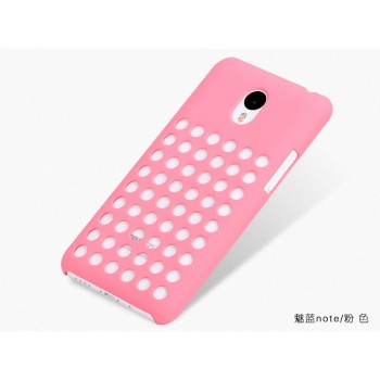 Пластиковый дизайнерский чехол с отверстиями для Meizu M1 Note Розовый