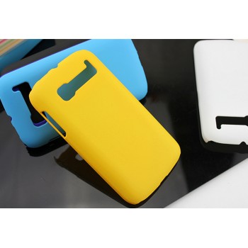 Пластиковый матовый непрозрачный чехол для Alcatel One Touch Pop C5 Желтый