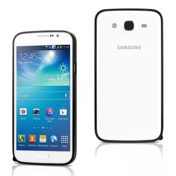 Ультратонкий металлический бампер для Samsung Galaxy Mega 5.8 Черный