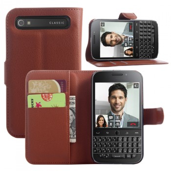 Чехол портмоне подставка с защелкой для Blackberry Classic
