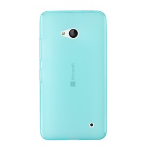 Силиконовый матовый полупрозрачный чехол для Microsoft Lumia 640 Голубой