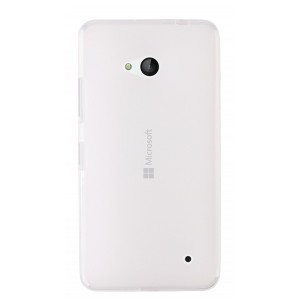 Силиконовый матовый полупрозрачный чехол для Microsoft Lumia 640 Белый