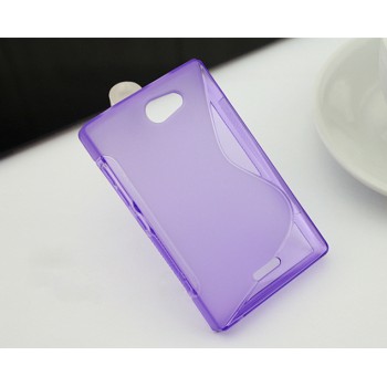 Силиконовый S чехол для Nokia Asha 502 Фиолетовый