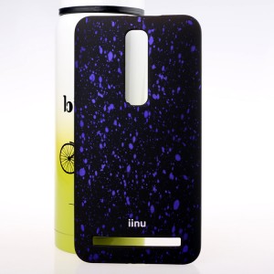 Пластиковый матовый дизайнерский чехол с голографическим принтом Звезды для Asus Zenfone 2 Фиолетовый