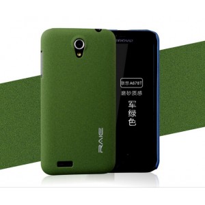 Пластиковый матовый чехол с повышенной шероховатостью для Lenovo A859 Ideaphone Зеленый