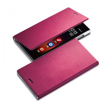 Чехол флип с отделением для карт для HTC One Max Пурпурный