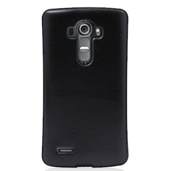 Силиконовый нескользящий чехол накладка текстура Кожа для LG G4 Черный