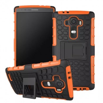 Силиконовый чехол экстрим защита для LG G4 Оранжевый