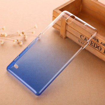 Пластиковый градиентный полупрозрачный чехол для Sony Xperia C4 Синий
