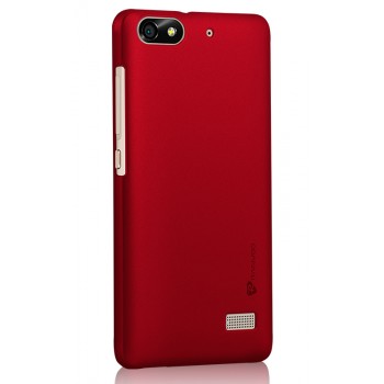 Пластиковый матовый металлик чехол для Huawei Honor 4C Красный