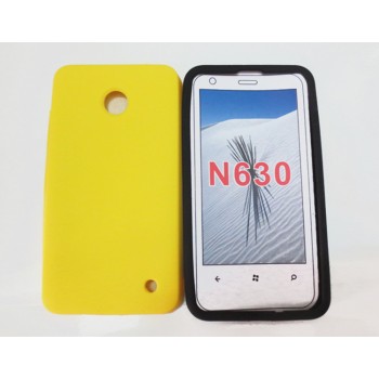 Силиконовый матовый непрозрачный чехол для Nokia Lumia 630/635 Желтый