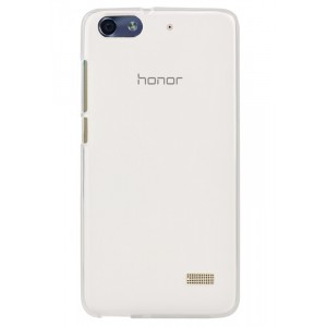 Силиконовый матовый полупрозрачный чехол для Huawei Honor 4C Белый