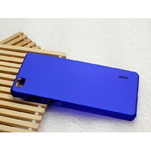 Пластиковый матовый Металлик чехол для Huawei P8 Lite Синий