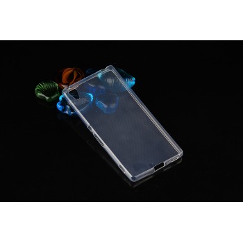 Силиконовый глянцевый транспарентный чехол для Sony Xperia Z3+