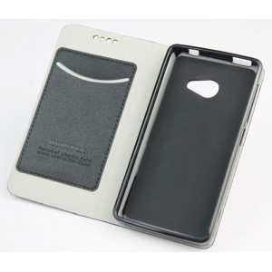 Чехол флип подставка на силиконовой основе с внутренним карманом для Acer Liquid M220