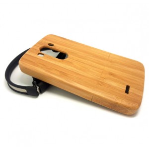 Натуральный деревянный чехол сборного типа (бамбуковые и ореховые породы) для LG G3 Бежевый