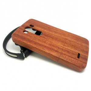 Натуральный деревянный чехол сборного типа (бамбуковые и ореховые породы) для LG G3 Коричневый