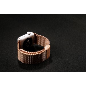 Сетчатый крупнозернистый браслет из нержавеющей гипоаллергенной стали для Apple Watch 42мм